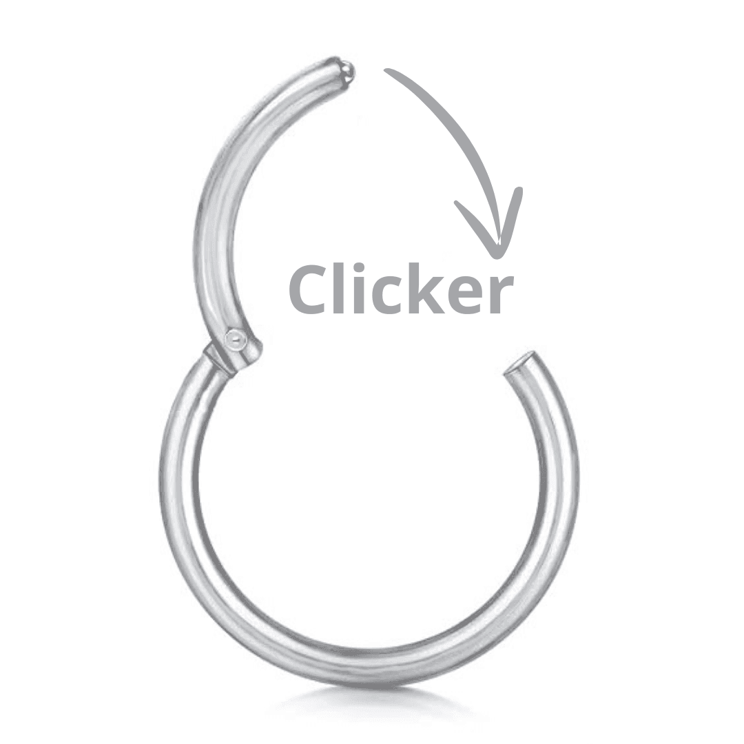 Anello a clicker con design intrecciato - GIOYAL PIERCING STORE